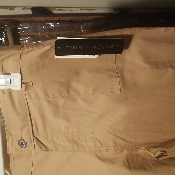 Pink Velvet 100% Cotton Khaki Utility Pants Ankle Legnth NWT RUNS SMALL - Picture 4 of 16
